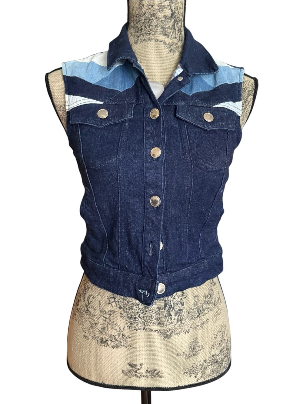 Y2K Miss Sixty Denim Vest Size XS